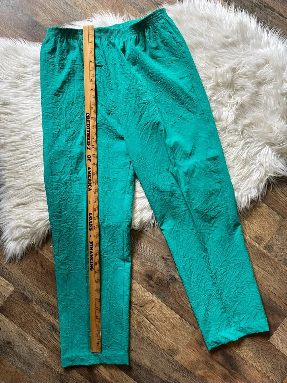 Vintage 90s Teal Crinkle Lounge Set Coastal Grandma Resort Wear Matching Set